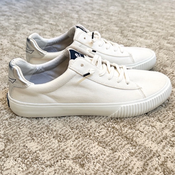 Sperry Seabed LTT Women’s White/Silver Canvas Slip-On Sneaker—9 1/2 - Picture 2 of 9